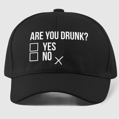 Кепка Are you drunk?, черный цвет цена и информация | Оригинальные шапки | 220.lv