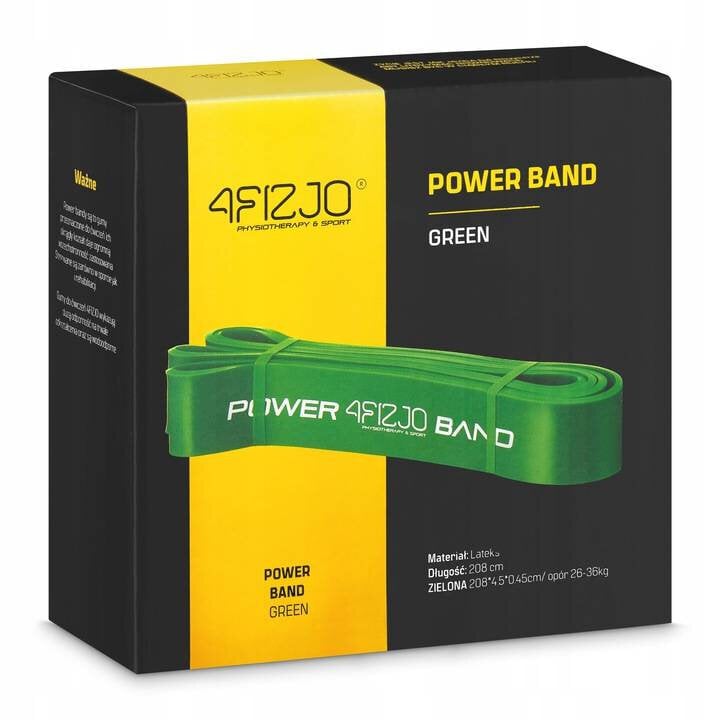 Pretestības gumija 26-36 kg Power Band 4Fizjo cena un informācija | Fitnesa gumijas, gredzeni | 220.lv