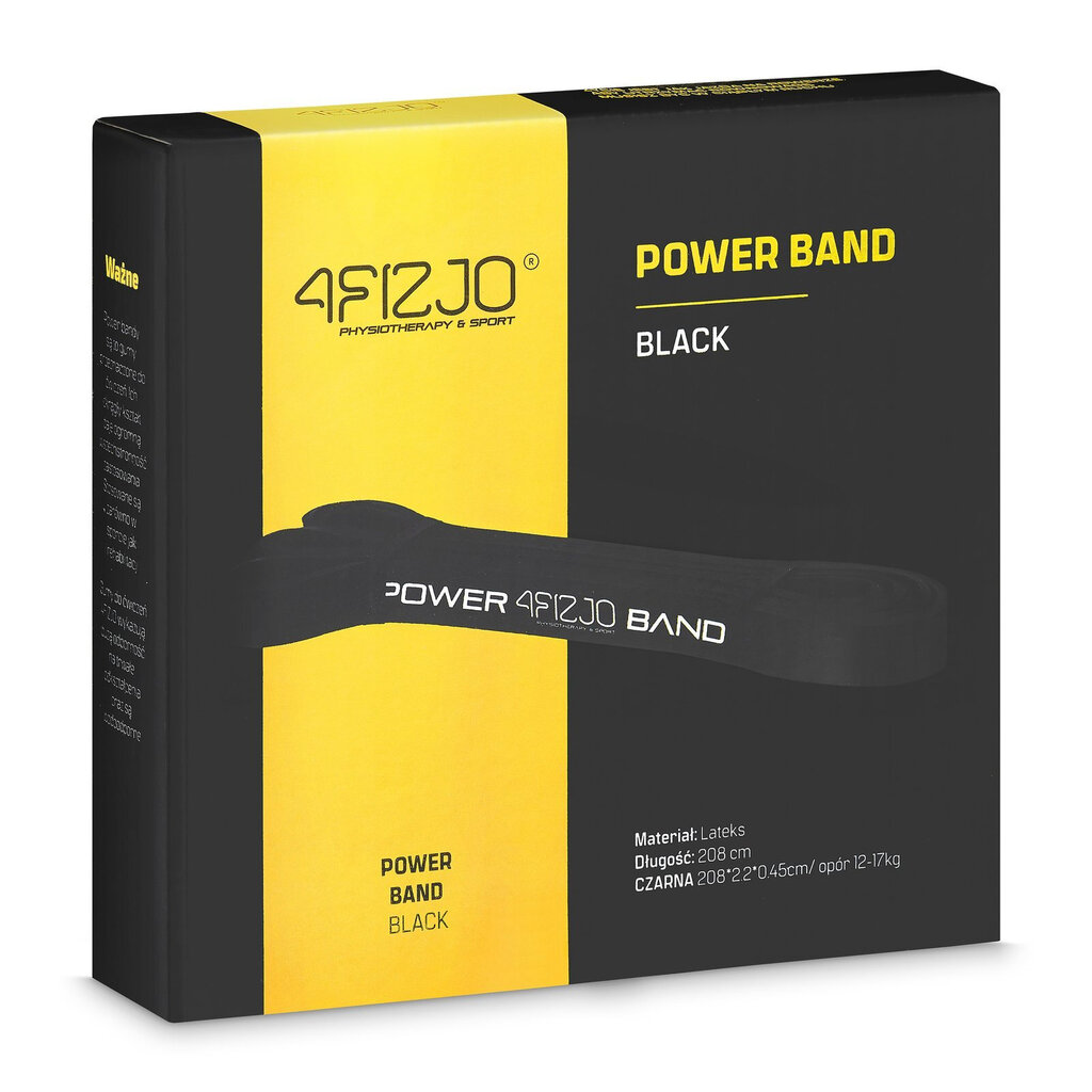 Pretestības gumija 12-17 kg Power Band 4Fizjo cena un informācija | Fitnesa gumijas, gredzeni | 220.lv