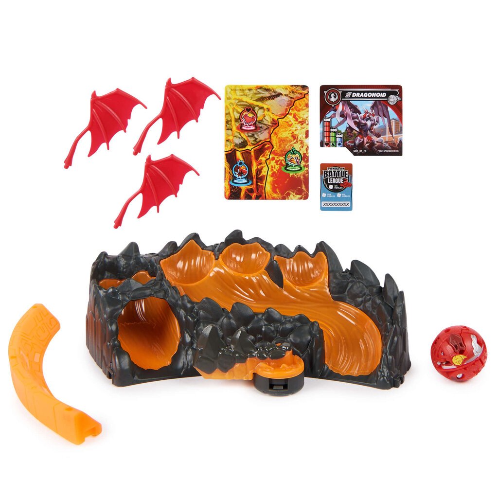 Komplekts Bakugan Training + Titanium Dragonoid Dragon Clan Figure Sarkans cena un informācija | Rotaļlietas zēniem | 220.lv