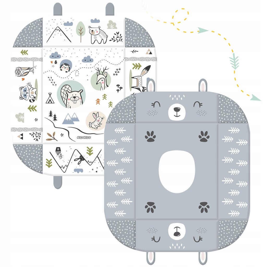 Interaktīvais mācību paklājiņš 110x100cm Ricokids cena un informācija | Attīstošie paklājiņi | 220.lv