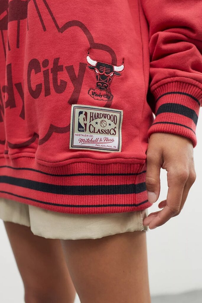 Džemperis sievietēm Mitchell & Ness, sarkans цена и информация | Jakas sievietēm | 220.lv