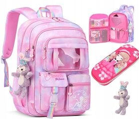 Школьный рюкзак с пеналом - принцесса, розовый цена и информация | Школьные рюкзаки, спортивные сумки | 220.lv