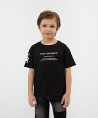 T-krekls zēniem, melna cena un informācija | Zēnu krekli | 220.lv
