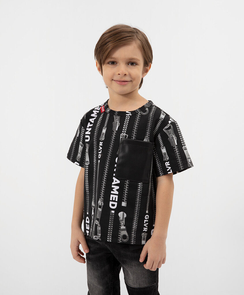 T-krekls zēniem, melna цена и информация | Zēnu krekli | 220.lv