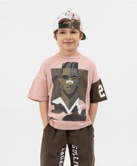 Футболка с удлиненной линией спинки и шрифтовым принтом для мальчиков Gulliver цена и информация | Рубашки для мальчиков | 220.lv