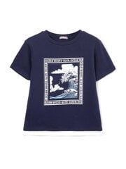 T-krekls zēniem, zils cena un informācija | Zēnu krekli | 220.lv