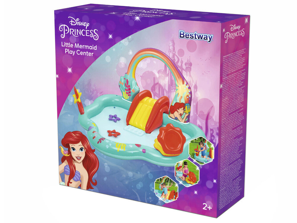 Ūdens rotaļu laukums Bestway Disney The Little Mermaid, 221x193x117 цена и информация | Piepūšamās rotaļlietas un pludmales preces | 220.lv