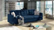 Dīvāns Asgard, 235x95x86 cm, zils cena un informācija | Dīvāni | 220.lv