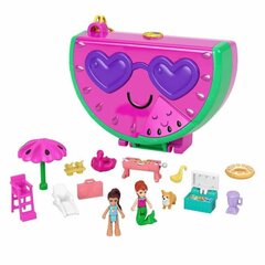 Polly Pocket Pasteque en Fete Box minifigūras un piederumu komplekts cena un informācija | Rotaļlietas meitenēm | 220.lv