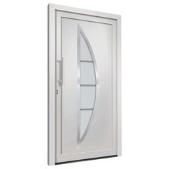 vidaXL ārdurvis, 108x200 cm, baltas цена и информация | Уличные двери | 220.lv