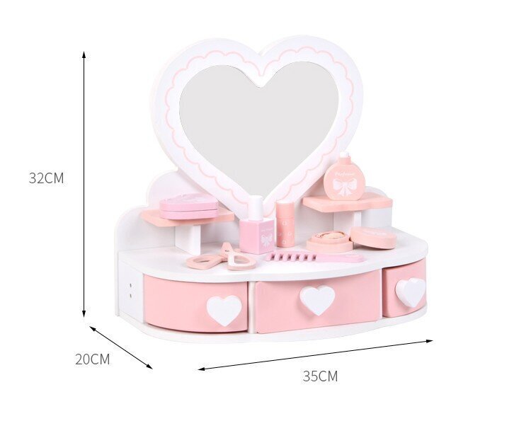 Koka tualetes galdiņš, rozā цена и информация | Bērnu krēsliņi un bērnu galdiņi | 220.lv