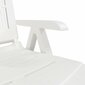 vidaXL sauļošanās zvilnis, balts цена и информация | Sauļošanās krēsli | 220.lv