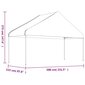 vidaXL nojume ar jumtu, balta, 5,88x2,23x3,75 m cena un informācija | Dārza nojumes un lapenes | 220.lv