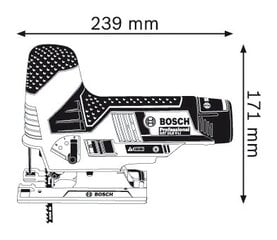 Электрический фрезер Bosch GST 12V-70 Solo 06015A1001, без аккумулятора и зарядного устройства цена и информация | Пилы, циркулярные станки | 220.lv