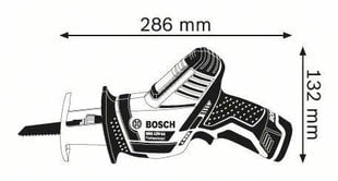 Аккумуляторная сабельная пила Bosch GSA 12V-14, 2x3.0Ah 060164L976, с аккумулятором и зарядным устройством цена и информация | Пилы, циркулярные станки | 220.lv