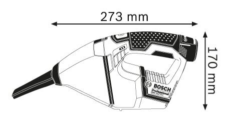 Putekļsūcējs Bosch GAS 10,8 V-LI 06019E3000 cena un informācija | Putekļu sūcēji | 220.lv