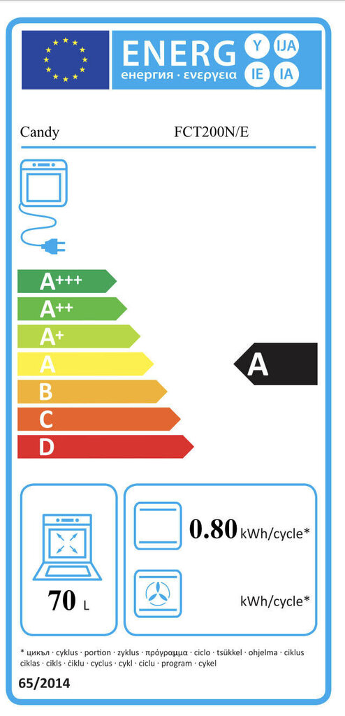 Candy FCT200N/E cena un informācija | Cepeškrāsnis | 220.lv