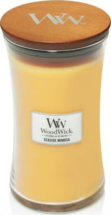 WoodWick aromātiska svece Seaside Mimosa 609.5g cena un informācija | Sveces un svečturi | 220.lv