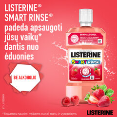 Mutes skalojamais līdzeklis ar ogu aromātu LISTERINE Smart Rinse 250 ml cena un informācija | Zobu pastas, birstes | 220.lv