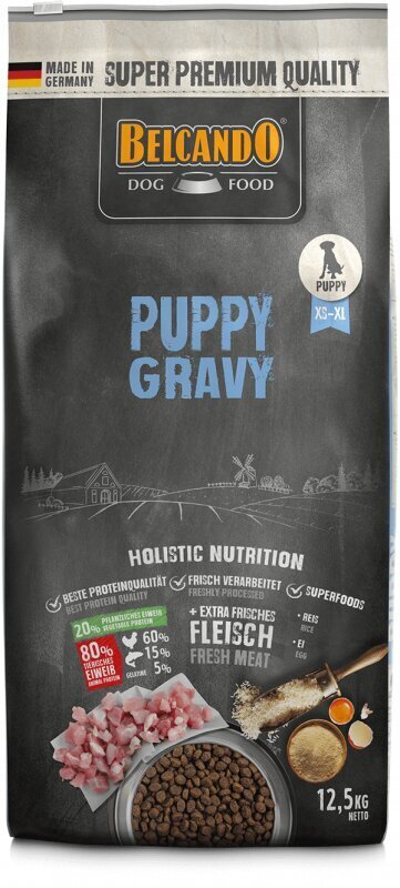 Belcando Puppy Gravy kucēniem no 1 līdz 4 mēnešiem ar putnu 12,5 kg cena un informācija | Sausā barība suņiem | 220.lv