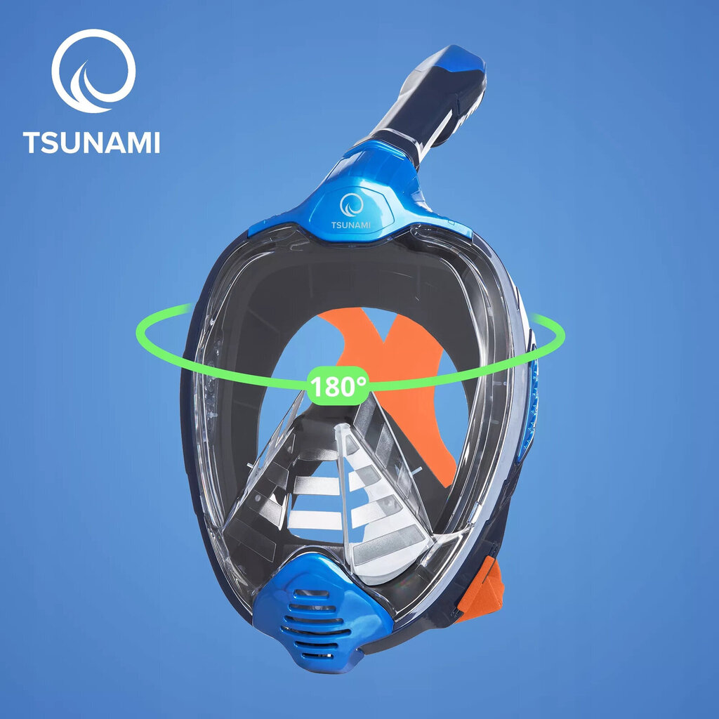 Pilnas sejas niršanas maska Tsunami Pro, S/M cena un informācija | Niršanas maskas | 220.lv