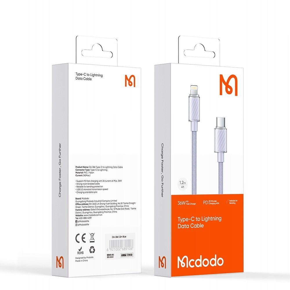 McDodo Data Cable cena un informācija | Savienotājkabeļi | 220.lv