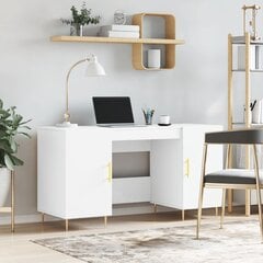 Rakstāmgalds, balts, 140x50x75 cm, inženierijas koks cena un informācija | Datorgaldi, rakstāmgaldi, biroja galdi | 220.lv