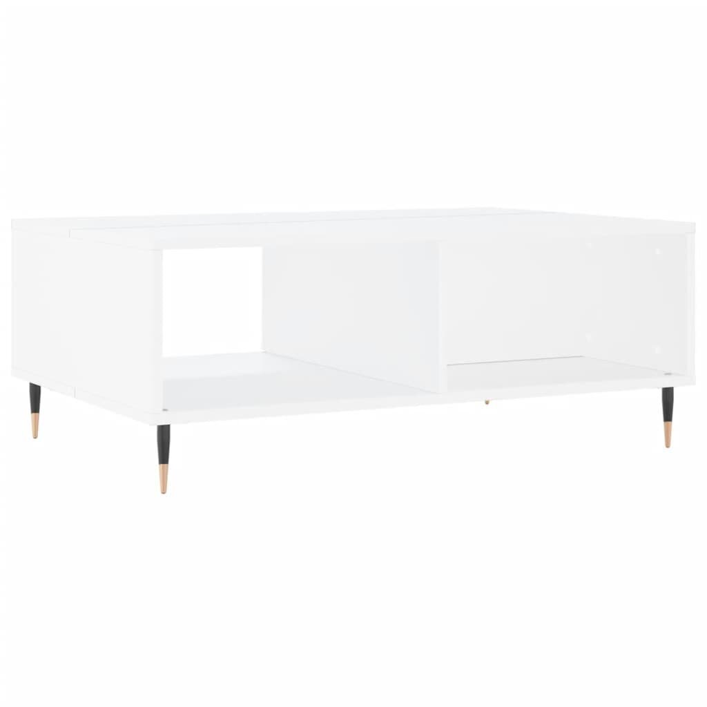 Kafijas galdiņš, balts, 90x60x35 cm, inženierijas koks cena un informācija | Žurnālgaldiņi | 220.lv