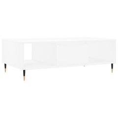 Kafijas galdiņš, balts, 104x60x35 cm, inženierijas koks cena un informācija | Žurnālgaldiņi | 220.lv