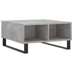 Kafijas galdiņš, betonpelēks, 60x60x30 cm, inženierijas koks cena un informācija | Žurnālgaldiņi | 220.lv