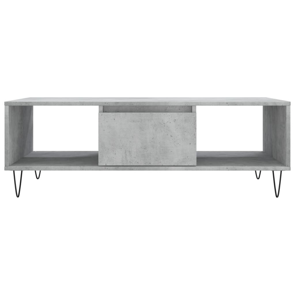 Kafijas galdiņš, betonpelēks, 104x60x35 cm, inženierijas koks cena un informācija | Žurnālgaldiņi | 220.lv