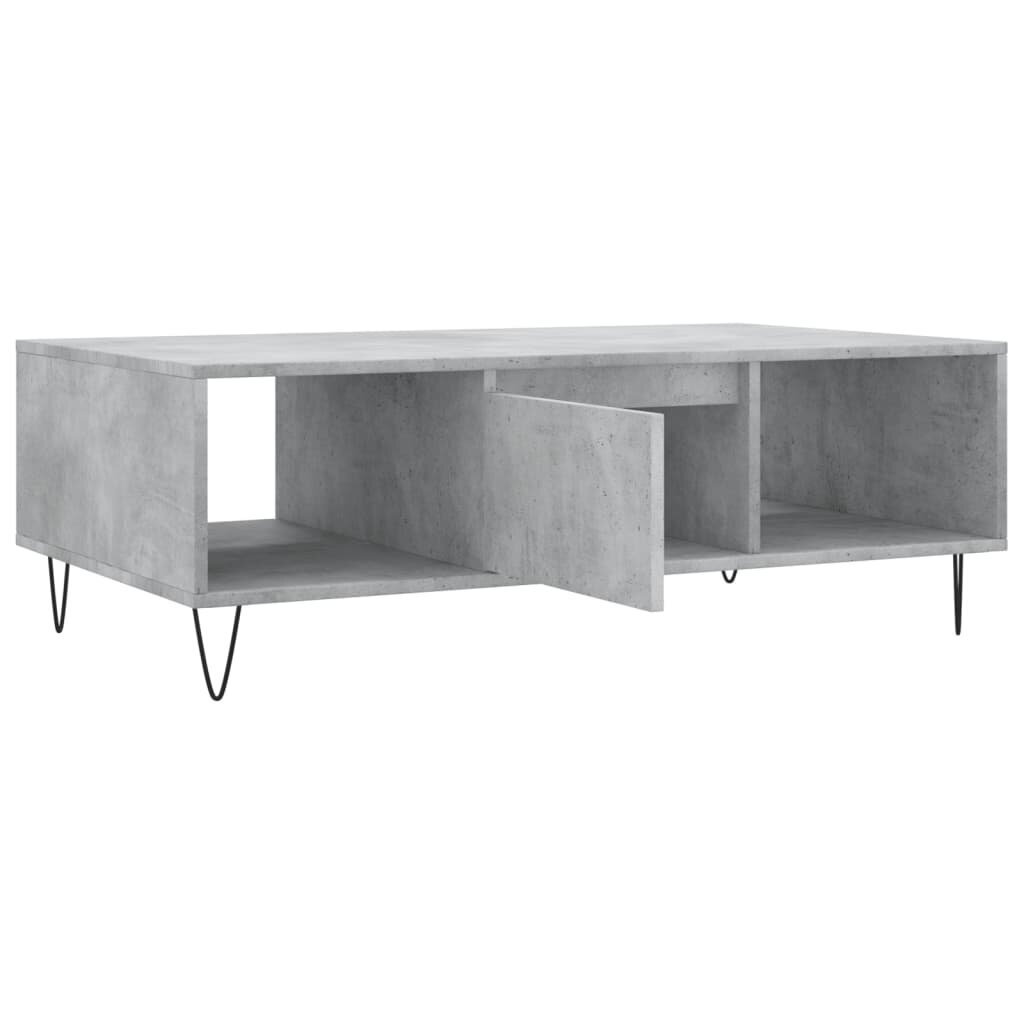 Kafijas galdiņš, betonpelēks, 104x60x35 cm, inženierijas koks cena un informācija | Žurnālgaldiņi | 220.lv