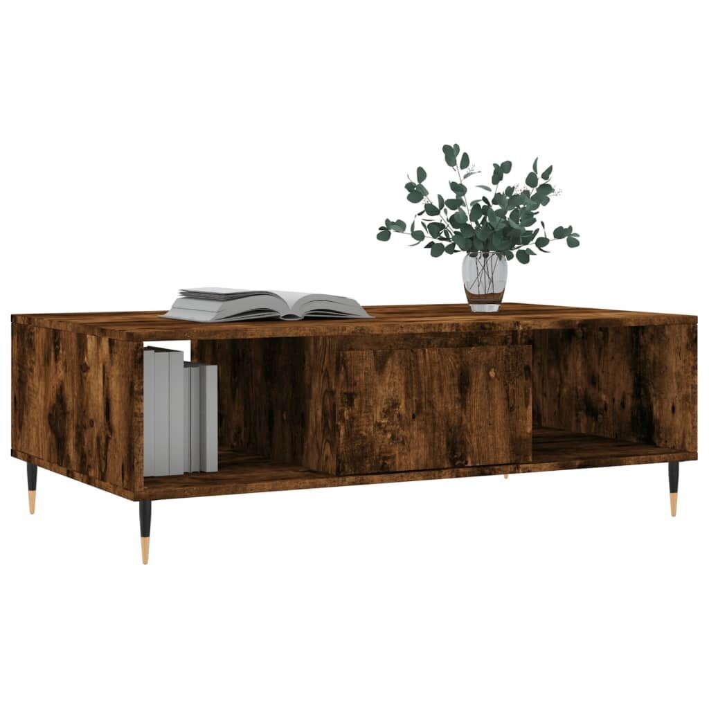 Kafijas galdiņš, ozolkoka, 104x60x35 cm, inženierijas koks cena un informācija | Žurnālgaldiņi | 220.lv