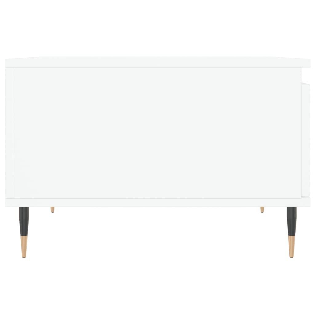 Kafijas galdiņš, balts, 55x55x36,5 cm, inženierijas koks cena un informācija | Žurnālgaldiņi | 220.lv