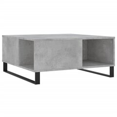 Kafijas galdiņš, betona pelēks, 80x80x36,5cm, inženierijas koks cena un informācija | Žurnālgaldiņi | 220.lv