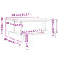 Kafijas galdiņš, betona pelēks, 80x80x36,5cm, inženierijas koks cena un informācija | Žurnālgaldiņi | 220.lv