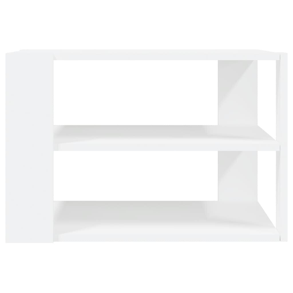 Kafijas galdiņš, balts, 59,5x59,5x40 cm, inženierijas koks cena un informācija | Žurnālgaldiņi | 220.lv