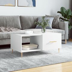 Kafijas galdiņš, balts, 90x50x40 cm, inženierijas koks cena un informācija | Žurnālgaldiņi | 220.lv