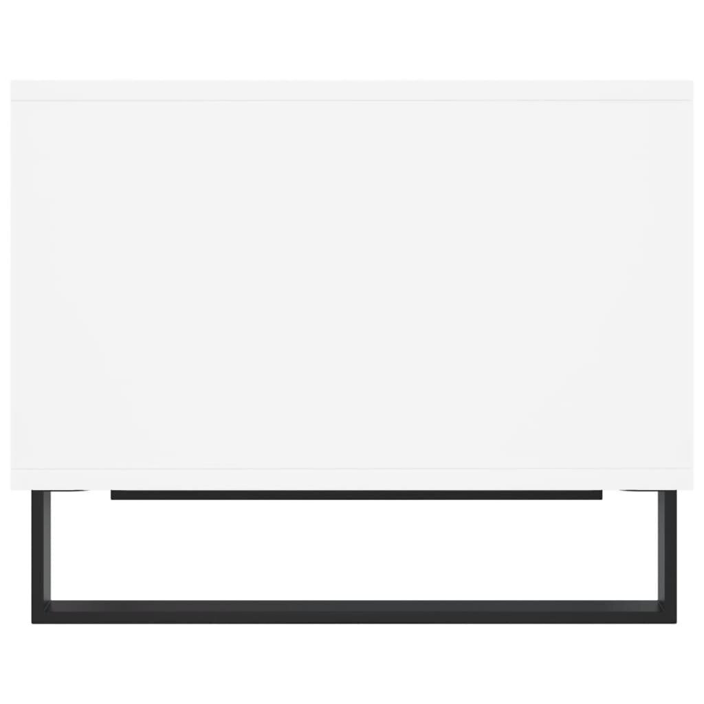 Kafijas galdiņš, balts, 60x50x40 cm, inženierijas koks cena un informācija | Žurnālgaldiņi | 220.lv