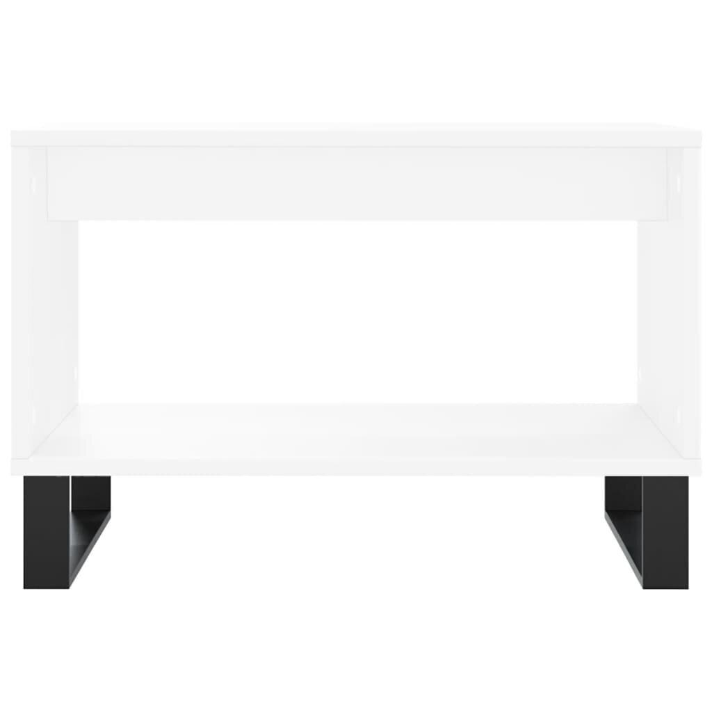 Kafijas galdiņš, balts, 60x50x40 cm, inženierijas koks cena un informācija | Žurnālgaldiņi | 220.lv