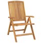 Dārza krēsli ar matračiem, atgāžami, 4 gab., masīvs tīkkoks cena un informācija | Dārza krēsli | 220.lv