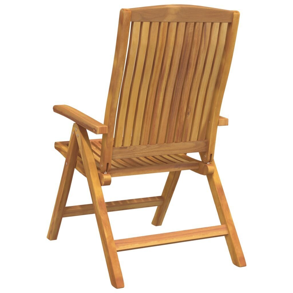 Dārza krēsli ar matračiem, atgāžami, 4 gab., masīvs tīkkoks cena un informācija | Dārza krēsli | 220.lv