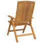 Dārza krēsli ar matračiem, atgāžami, 6 gab., masīvs tīkkoks цена и информация | Dārza krēsli | 220.lv