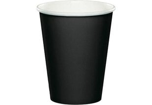 Бумажные стаканчики черные, (266 мл) 32 шт. цена и информация | Праздничная одноразовая посуда | 220.lv