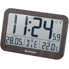 Sienas / galda pulkstenis ar koka dizainu, MyTime, MC LCD, BRESSER cena un informācija | Meteostacijas, āra termometri | 220.lv