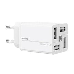 Wall charger Remax, RP-U43, 4x USB, 3.4A (white) цена и информация | Зарядные устройства для телефонов | 220.lv