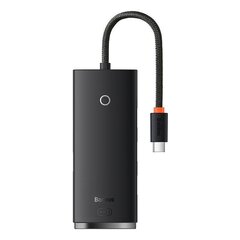 HUB  Adapter 4-Port USB-C Baseus OS-Lite 25cm (Black) цена и информация | Адаптеры и USB разветвители | 220.lv