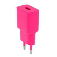 Setty charger 1x USB 2,4A LSIM-A-126 pink цена и информация | Зарядные устройства для телефонов | 220.lv