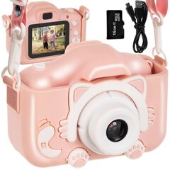 Детский розовый цифровой фотоаппарат Perf AC-61 цена и информация | Цифровые фотоаппараты | 220.lv
